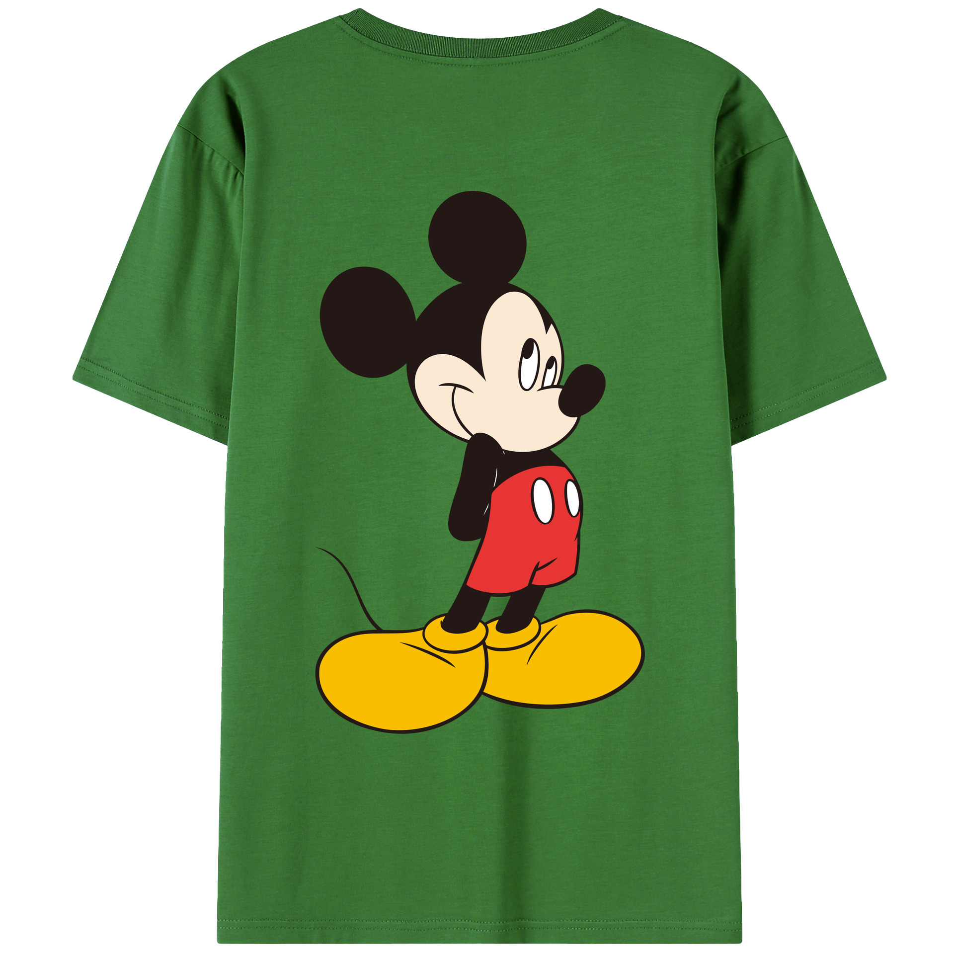 （画像用） ミッキーマウス Mickey Mouse レディース半袖Tシャツ(バックプリント)